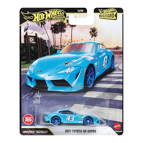 Hot Wheels Premium Boulevard, Vehículo 2021 Toyota GR Supra, Auto Deportivo Moderno, Colección, Escala 1:64, para Niños De 3 Años en adelante