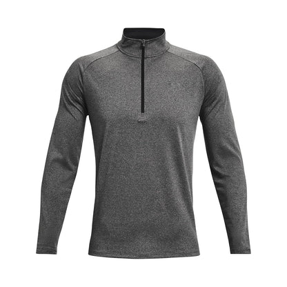 Under Armour Camiseta Tech 2.0 Media Cremallera para Hombre - carbón jaspeado (090) - Negro - XL