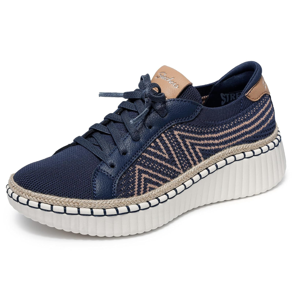 Skechers Wilshire Blvd Bellevue Zapato Casual para Mujer - 27.0 cm - Azul marino