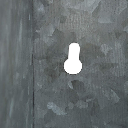 DII - Decoración de Metal galvanizado, rústica Granja, estantes de Pared montados en Plata, 16 x 7 x 3.5, 2 Piezas