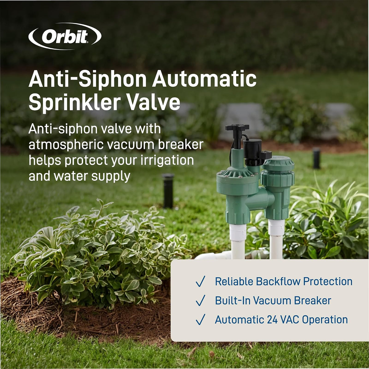Orbit 57623 Sprinkler System 3/4-Inch FPT Anti-Siphon Valve