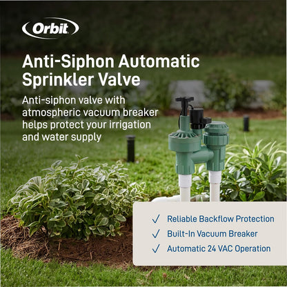 Orbit 57623 Sprinkler System 3/4-Inch FPT Anti-Siphon Valve