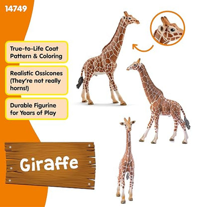 Schleich Figura Jirafa Macho, Color Café/Blanco