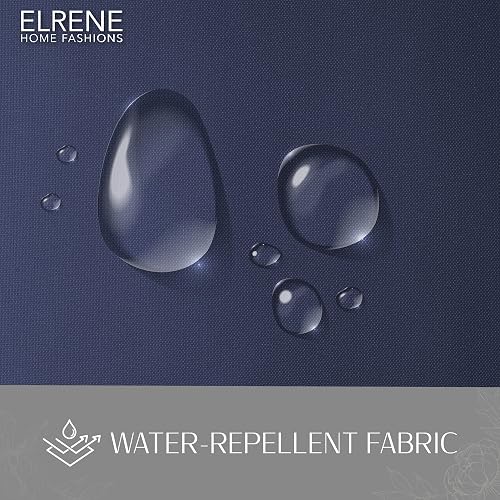 Elrene Home Fashions 026865643039 Panel de Cortina Sencillo con lengüeta sólida, para Interiores/Exteriores, Azul, 52" x 108", 1, 1