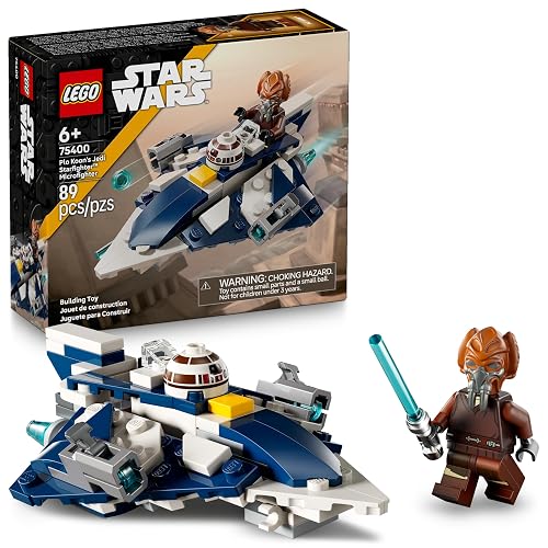 Lego Star Wars: La Guerra de los Clones Microfighter: Caza Estelar Jedi de Plo Koon Juguete de Construcción Coleccionable, Regalo para Niños, Niñas y Fans a Partir de 6 Años 75400