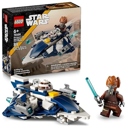 Lego Star Wars: La Guerra de los Clones Microfighter: Caza Estelar Jedi de Plo Koon Juguete de Construcción Coleccionable, Regalo para Niños, Niñas y Fans a Partir de 6 Años 75400