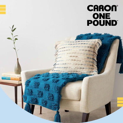Caron - Hilo lila de una libra - Paquete de 2 unidades de 454 g/16 oz - Acrílico - 4 medianos (peinado) - 812 yardas - Tejer/Crochet