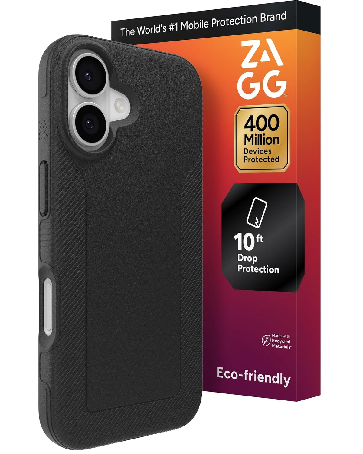 ZAGG Luxe - Funda para iPhone 17, Color Negro, grafeno Duradero para protección contra caídas (3 m), diseño Delgado y Ligero, Compatible con MagSafe