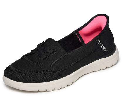 Skechers On-The-Go Flex Notch Zapatillas Sin Cordones para Mujer - Negro - Blanco - 24.0 cm