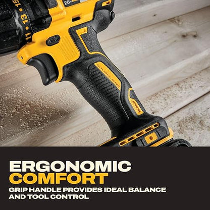 DEWALT - Taladro inalámbrico de 20 V MAX, driver de impacto, kit combinado de herramientas eléctricas de 2 herramientas, juego de herramientas eléctricas sin escobillas con 2 baterías y cargador