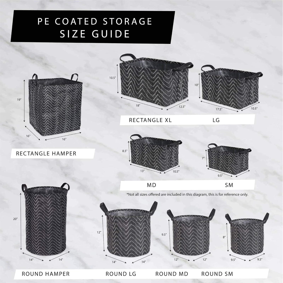 DII Canastilla de algodón/poliéster para la Ropa Sucia, Set de 2, Gris (Gray Rugby Stripe), Extra Small Bins, 1, 1