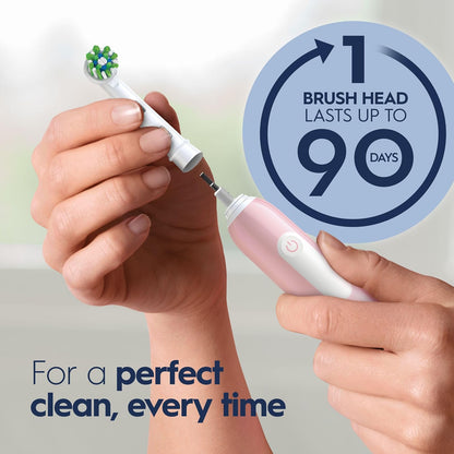 Oral-B Pro 1000 CrossAction Cepillo de dientes eléctrico, color rosa