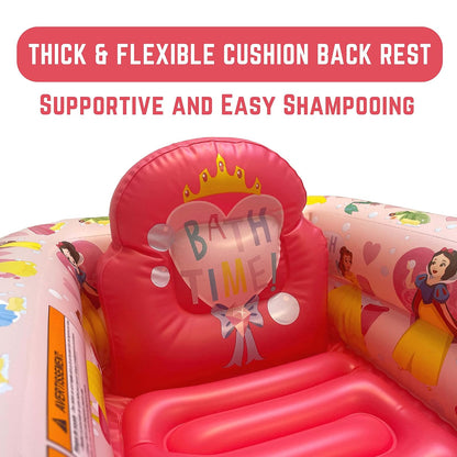 Disney Princess Loving Life Tina Inflable | Princesas Disney, superficie acolchada, visualización temperatura, bolsillos almacenamiento, ideal viaje