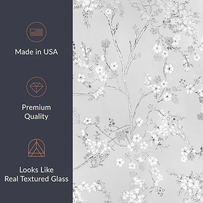 Artscape Blossom - Película Decorativa para Ventana de privacidad con patrón de Vidrio Texturizado, no calcomanía y protección UV, fácil de aplicar y extraíble, 24 x 36 Pulgadas, Fabricado en Estados