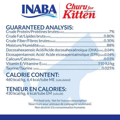 INABA Churu Kitten Premios Gatito Crecimiento Pack 6 Bolsas 24 Tubos