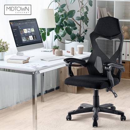 Midtown Concept Silla de Oficina Ergonomica Reclinable Negra