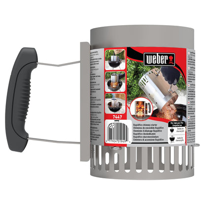 Weber 7447 Rapidfire - Chimenea compacta | Compacta, enciende brasas en 15 minutos, sin líquido encendedor