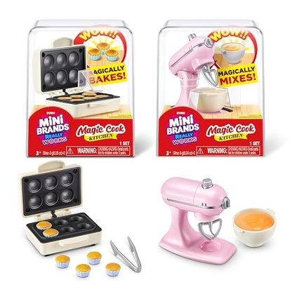 Mini Brands-Magic Cook Kitchen-Series 1 2PK-Cup Cake Maker and Mixer,2PK in Mail Box
