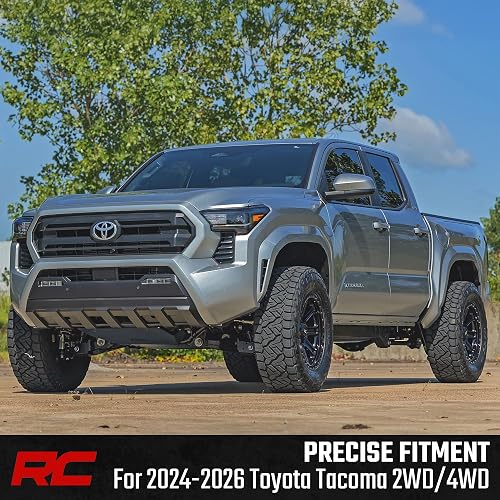 Rough Country Kit de Placa Deslizante Delantera para Toyota Tacoma 4WD 2024-2025, Negro, 10919
