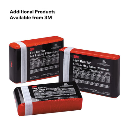 3M Fire Barrier Almohadas FB369, tamaño grande, autónomas, intumescentes, reintroducibles, reutilizables, 3 x 6 x 9 pulgadas
