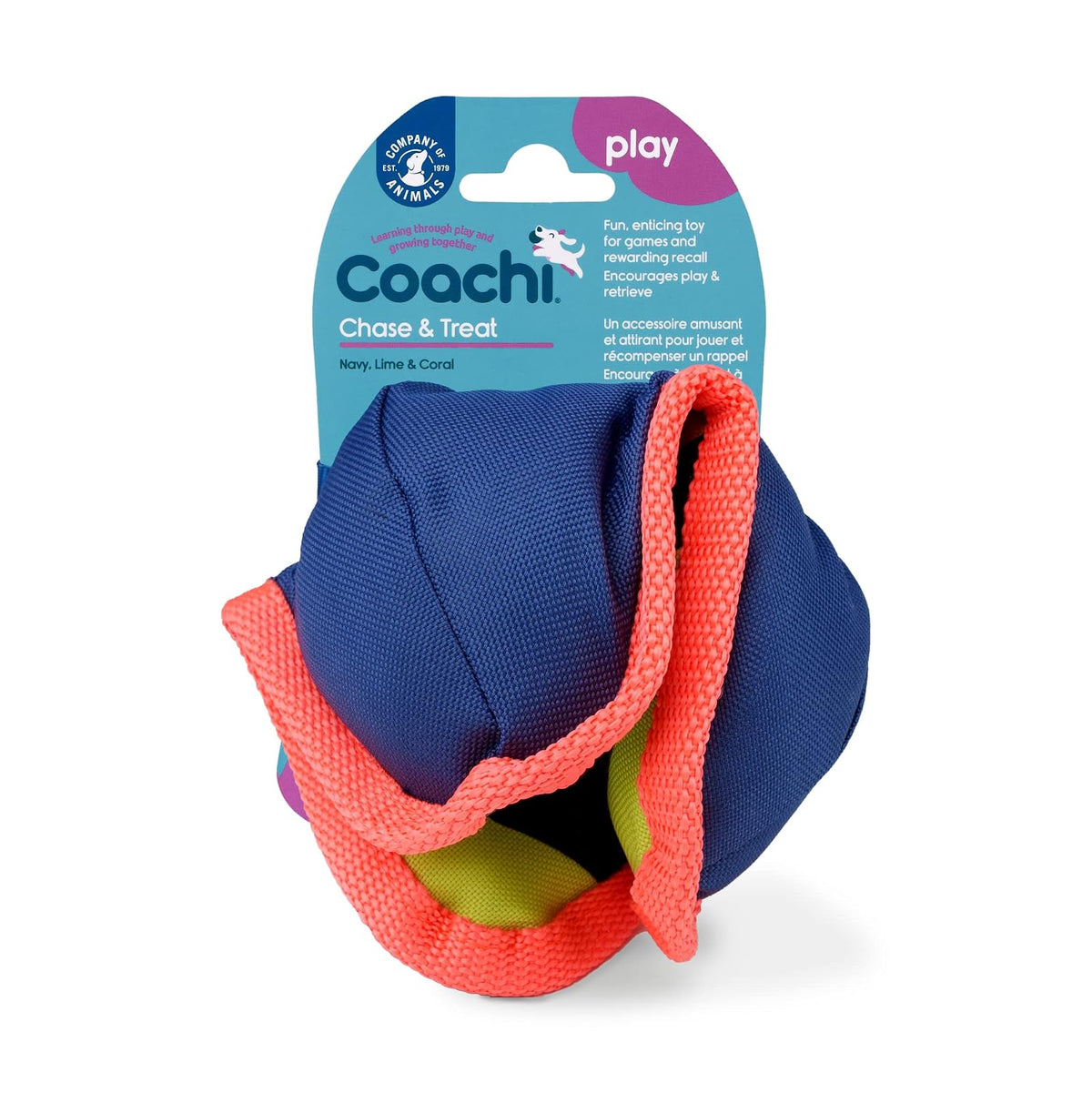 The Company of Animals Coachi Chase & Treat | Para perros y cachorros, todas edades y razas, juguete con golosinas, estimulación mental, entrenamiento a distancia