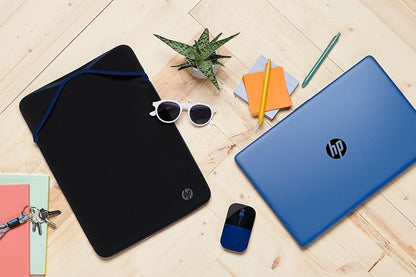 HP Funda para Laptop Reversible 15.6", Diseño Delgado, Doble Vista, Hecho con Neopreno, 39.6 cm, Negro/Azul (2F1X7AA)