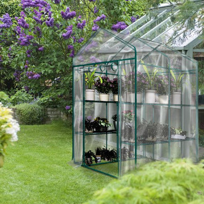 Home-Complete - Invernadero a ras de suelo, interior y exterior con 8 estantes resistentes, para cultivar plantas, plántulas, hierbas o flores en cualquier estación del año, estante de jardinería