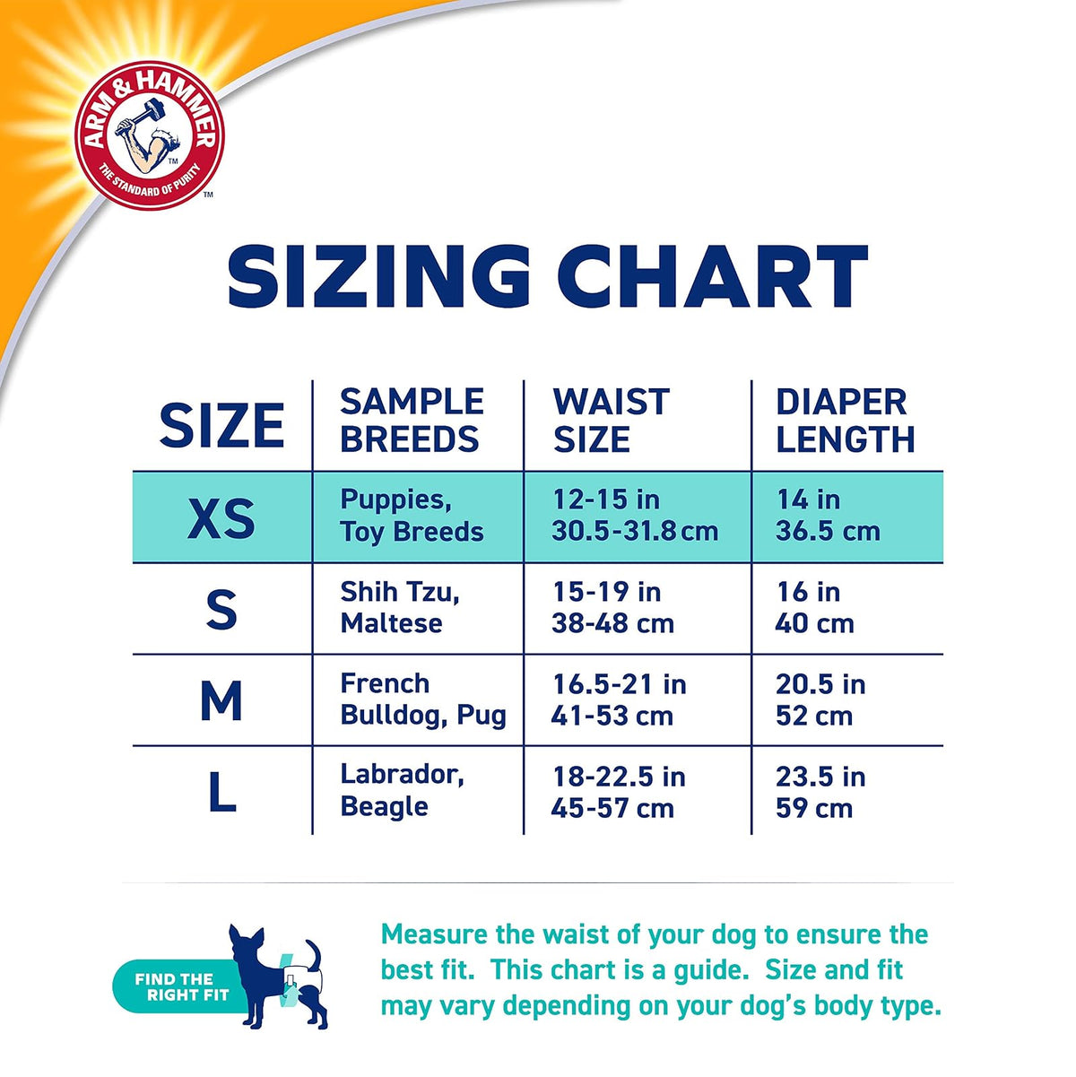 Arm & Hammer, Pañal para Perros Absorbentes XS 12 Pzas
