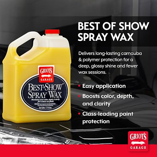 Griot's Garage Best of Show - Cera en Aerosol para Detalles de automóviles, Funciona en películas de protección de Pintura y revestimientos de cerámica, Proporciona una Cobertura Duradera Entre usos