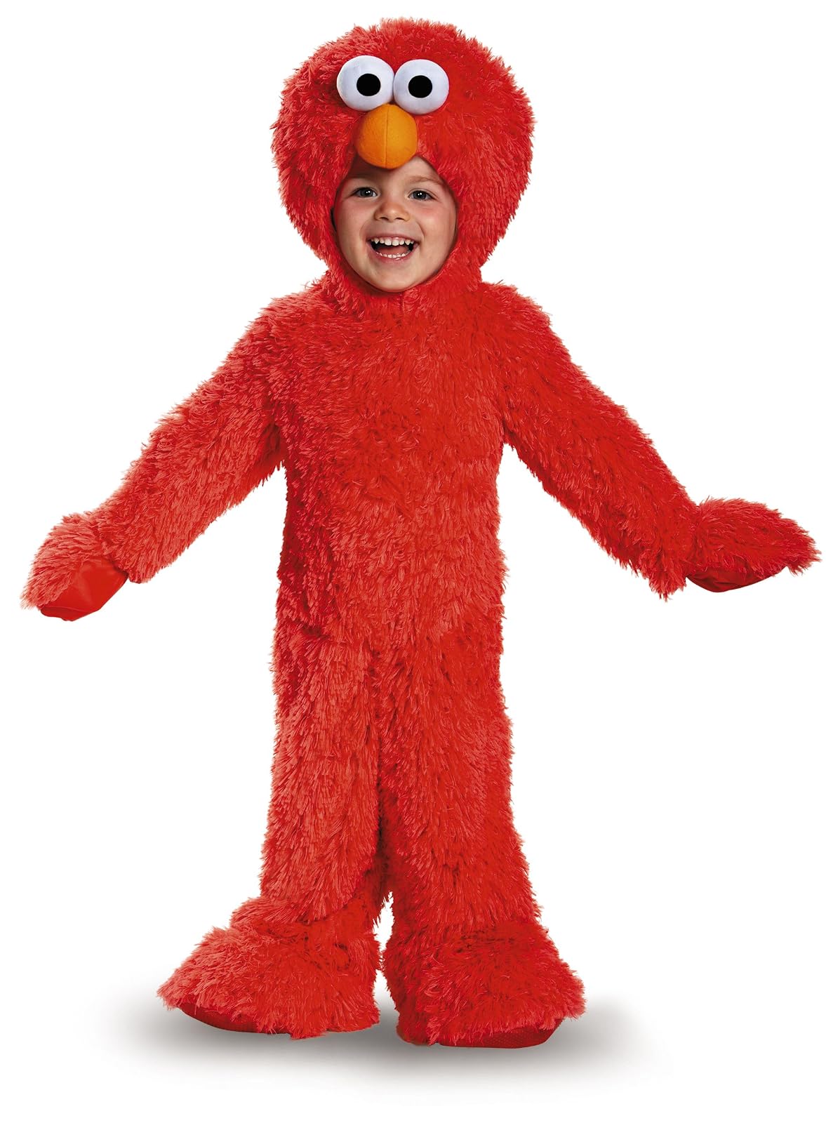 Disguise Disfraz Elmo de Felpa Pequeño 2T | Mono de felpa, tocado, fundas de zapatos, tela suave