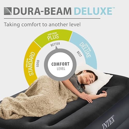 Intex Dura-Beam Series - Cama de Aire elevada con Bomba Interna (Modelo 2021)