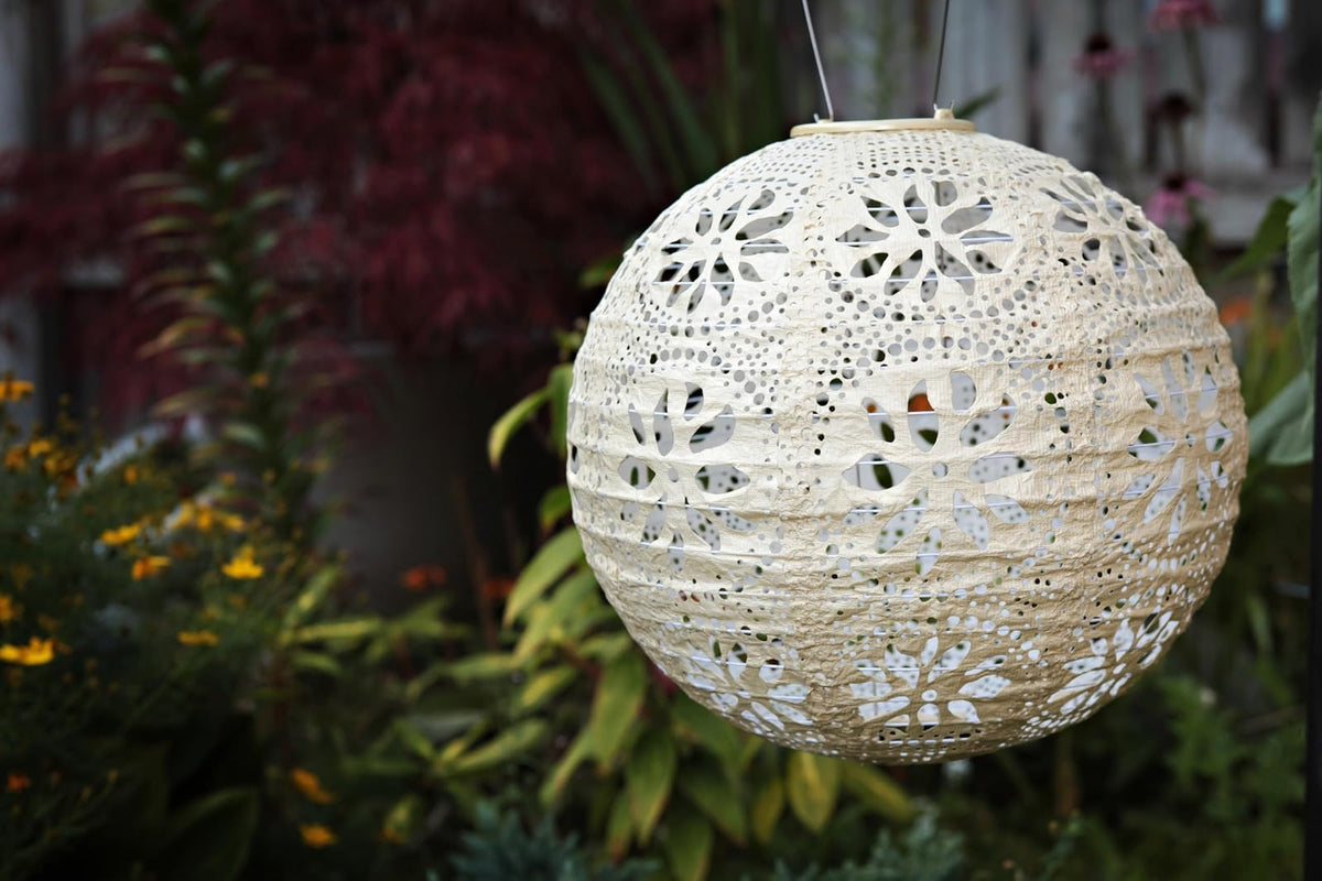 Allsop Home and Garden Soji Stella Boho Literna de globo, Perla