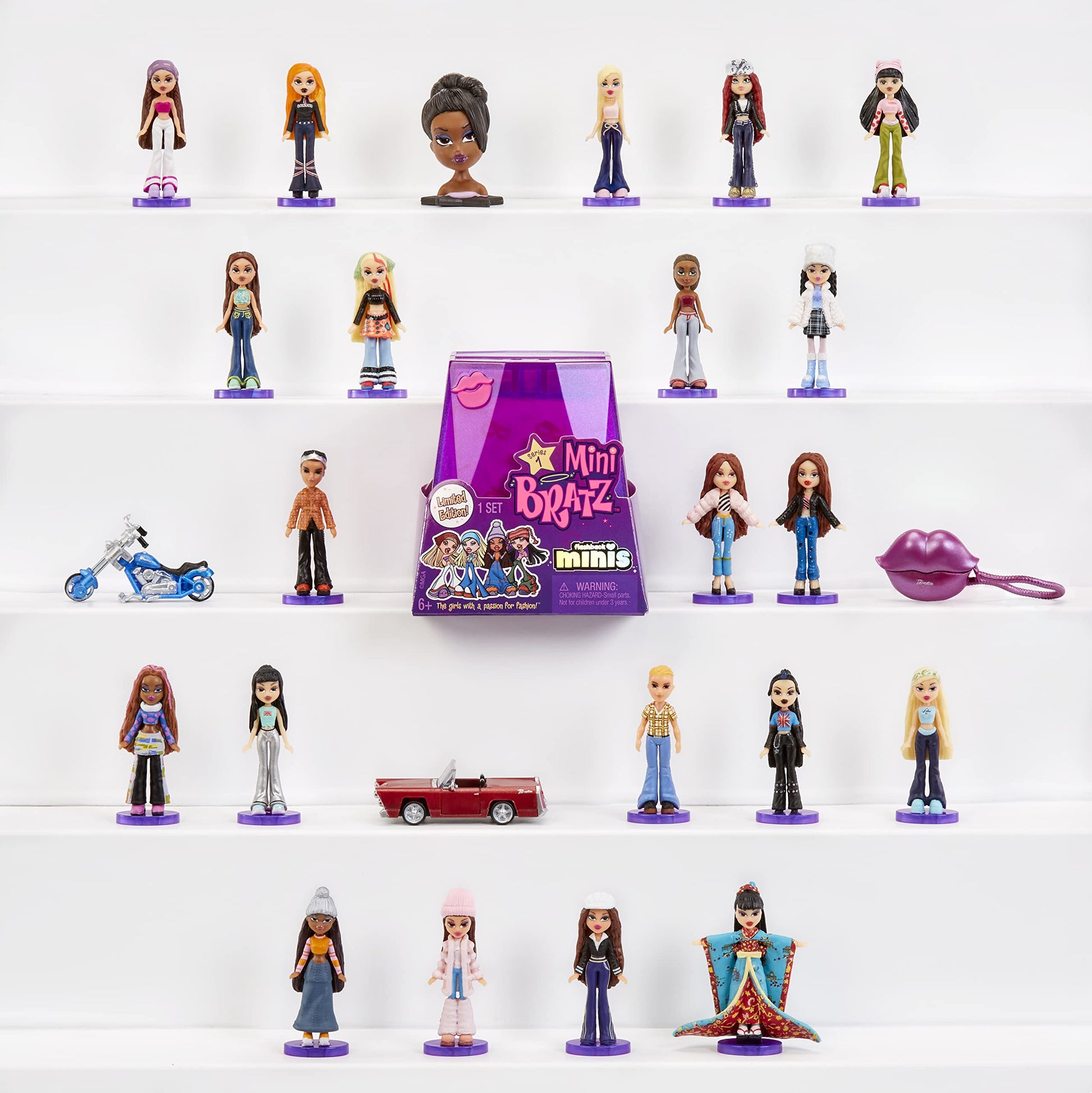 MGA's Entertainment Miniverse Bratz Y2K Nostalgia Flashback Minis Edición Limitada - Surtido Aleatorio - 2 Mini Muñecas Bratz y Embalaje de Sorpresa para exhibir la Muñeca, 6+ años