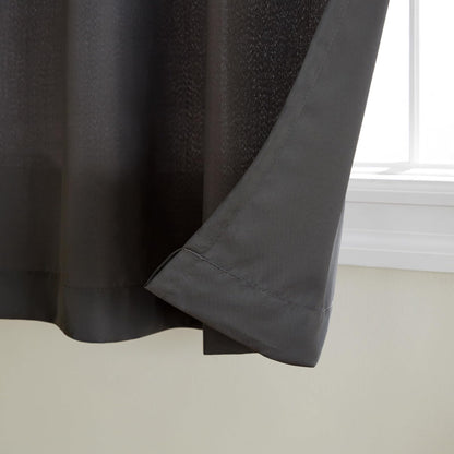 Exclusive Home Indoor/Outdoor Solid Cabana Grommet Top Curtain Panel Pair, Charcoal, 54x108, 2 Piece