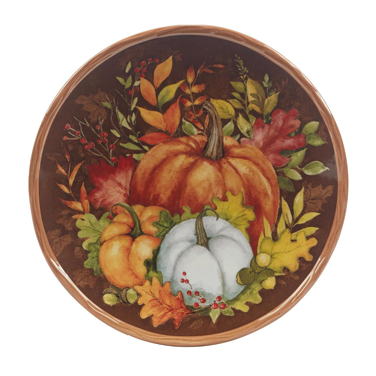 Certified International Harvest Blessings - Plato de ensalada/postre de 8.5 pulgadas, juego de 4, multicolor