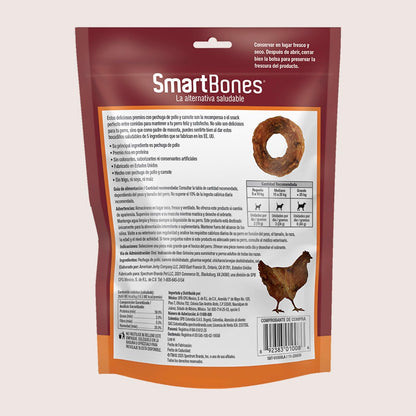 SmartBones Premios para Perro, Aros de proteína de Pollo y camote, 141 g