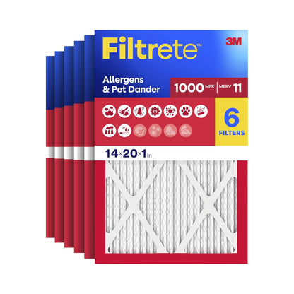 Filtrete AD05-6PK-1E Filtro de Aire, 14 In. x 50,8 cm. x 1 pulgada. , color blanco - 14 x 20 x 1 - 14x20x1