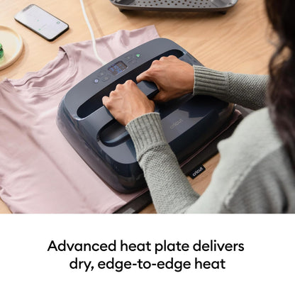 Cricut EasyPress SE – Prensa de calor de 12 x 10 pulgadas, máquina de transferencia de calor para camisetas, sudaderas, mantas, almohadas y más, fácil de usar, azul