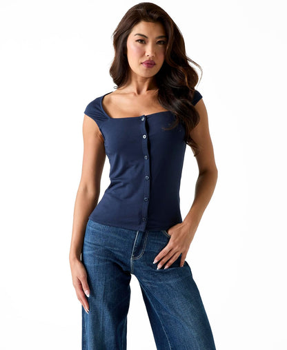GUESS Top Gisella de Manga Corta