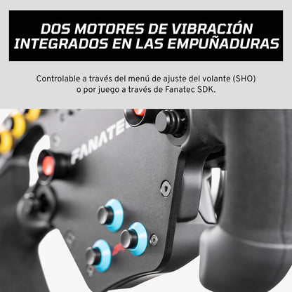 FANATEC Sim Racing ClubSport Volante F1 Esports V2 – Licencia Oficial de Fórmula 1, Empuñaduras Alcantara, Pantalla LED, Magnetic Paddles, Motores de Vibración Integrados – PC