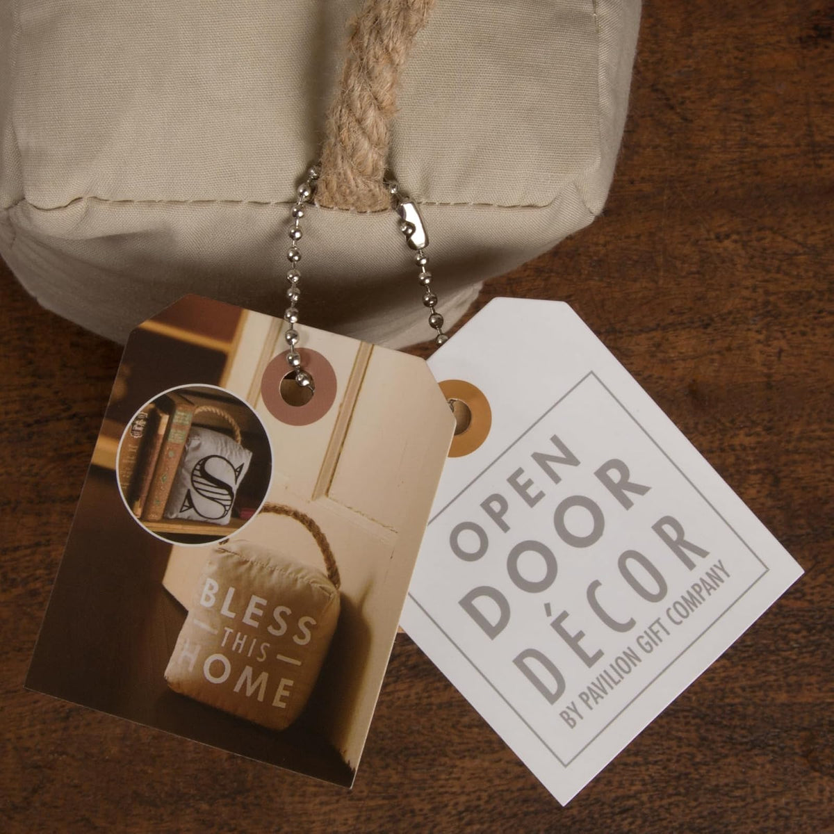 Pavilion Gift Company - Tapón para puerta abierta de 5 x 6 pulgadas, color gris simplemente bendecido