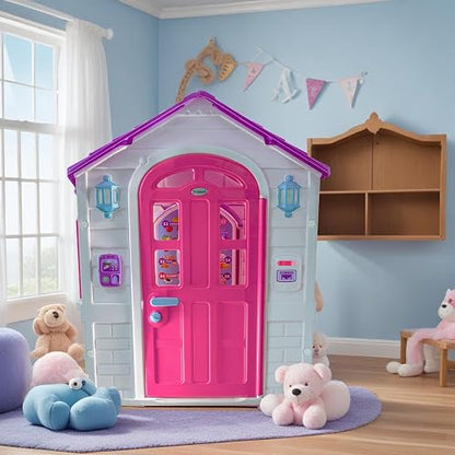 PRINSEL | Casita Infantil de Juegos | Casita y Supermercado para Niñas | Play House 2 en 1 | Rosa | De 2 a 6 Años, Espaciosa, Timbre con Luz y Sonido, Accesorios | Artículos para Niños