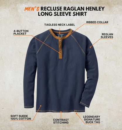 Legendary Whitetails Recluse Henley para Hombre