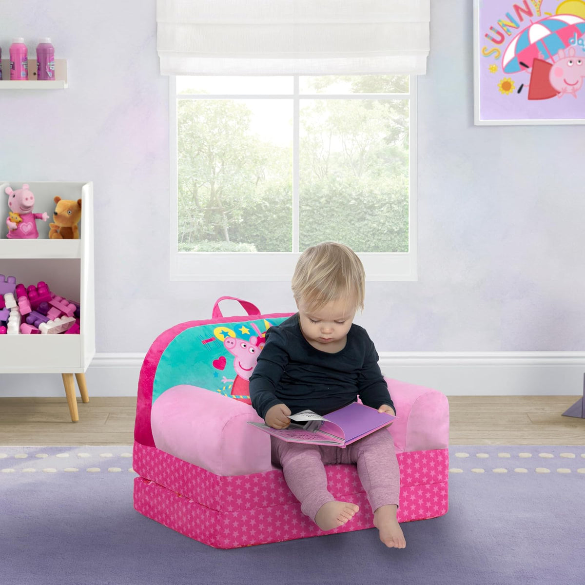 Delta Children - Silla Infantil Peppa Pig Cozee Buddy con certificación Greenguard Gold, Rosa