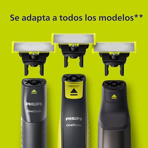 Philips OneBlade Kit de Repuesto con 3 Cuchillas y Accesorios para Cuerpo | Diseñado para cortar el vello, no tu piel | Durabilidad de hasta 4 meses de uso | 5 piezas | QP630/51