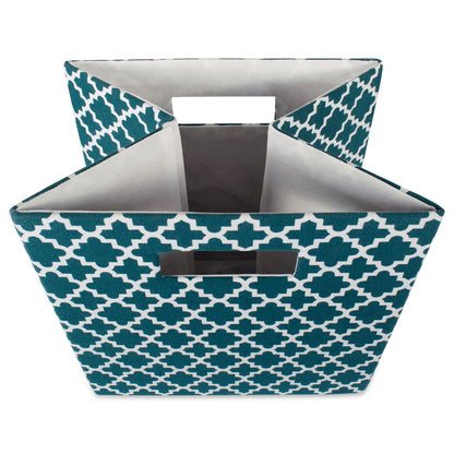 DII Cubo reticulado de poliéster, Lattice Teal, 13" Large Cube, 1, 1