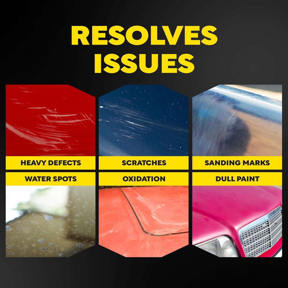 Meguiar's, Almohadillas de Espuma para Pulido Profesional 3", M3CFP3, 3pz. | Almohadilla de espuma profesional para compuestos, utiliza con compuestos para quitar defectos pesados y marcas de lijado