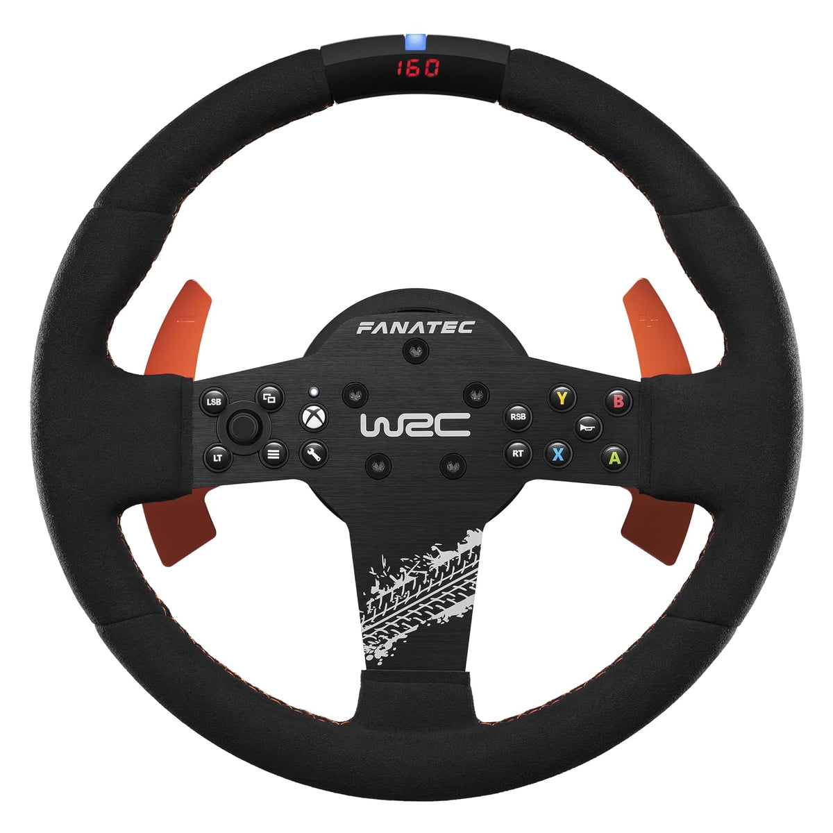 FANATEC CSL Elite Volante de Carreras Licencia Oficial WRC Rally – Recubierto de Alcantara, LED RevStripe, Levas de Cambio Extraíble, Plug y Play para PC, PS5, PS4, Xbox Series X|S, Xbox One