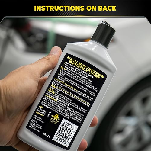 Meguiar's´s G12310 Limpiador y Abrillantador Plast X, 296ml | Limpiador de plástico y removedor de arañazos, restaura la claridad, elimina el amarilleo, la oxidación y la nubosidad en los