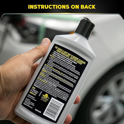 Meguiar's´s G12310 Limpiador y Abrillantador Plast X, 296ml | Limpiador de plástico y removedor de arañazos, restaura la claridad, elimina el amarilleo, la oxidación y la nubosidad en los